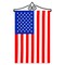 G128 Combo Pack Garden Flag Hanger 14IN & Garden Flag USA 12x18IN Printed 150D Polyester